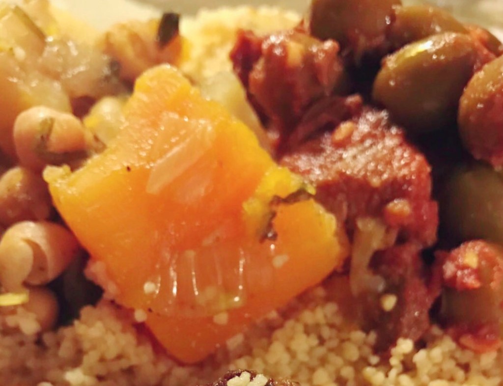 My Cuscus Dish with Vegetable soup + Meat and Olives Slow&nbsp;Roast
