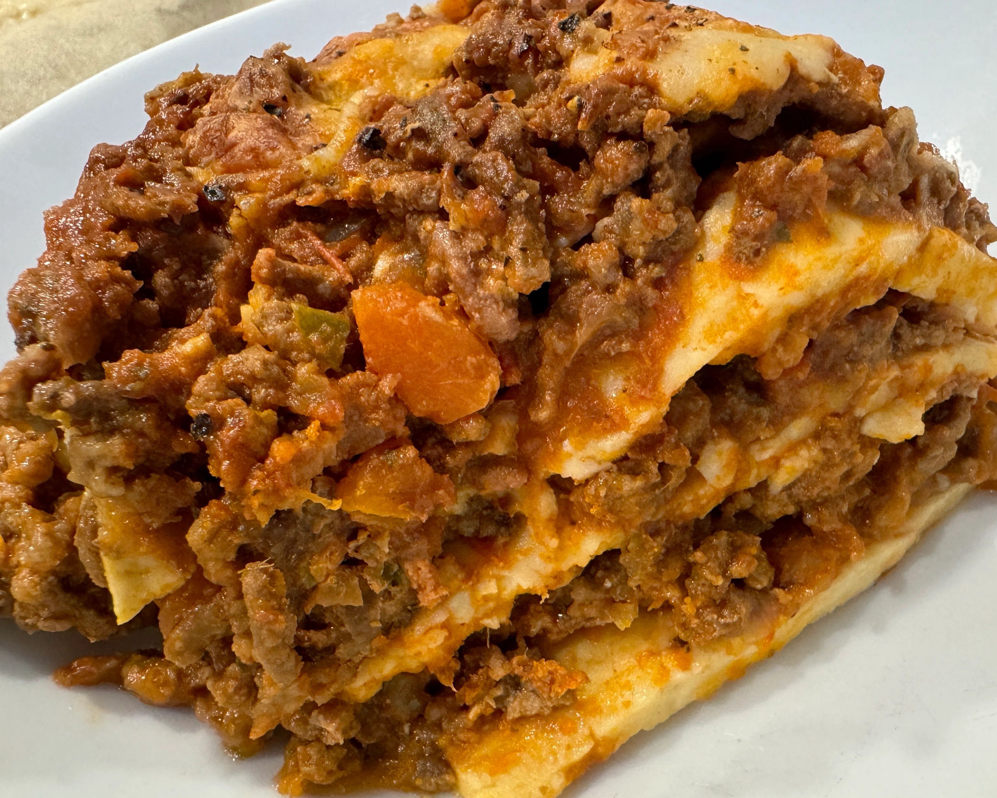Cheesy Meat and Vegetable Bake / Keto ‘Lasagne’ with paneer cheese and minced beef and hidden vegetables